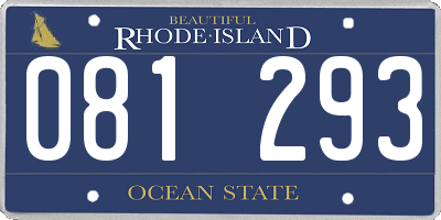 RI license plate 081293