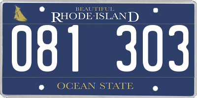 RI license plate 081303