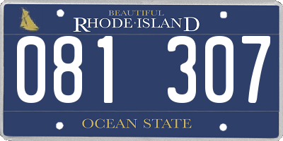 RI license plate 081307