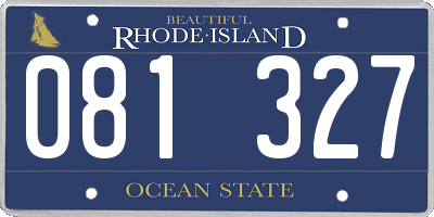 RI license plate 081327