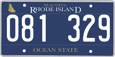 RI license plate 081329