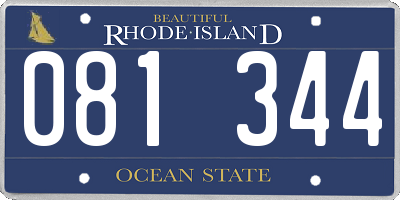 RI license plate 081344