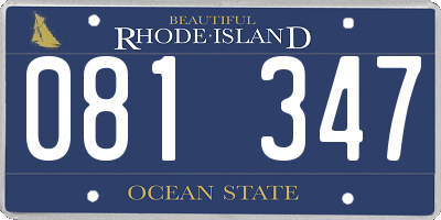 RI license plate 081347