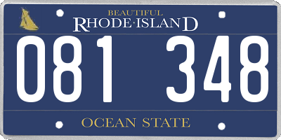 RI license plate 081348