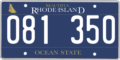 RI license plate 081350