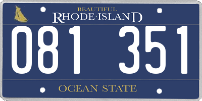 RI license plate 081351