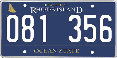 RI license plate 081356