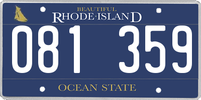 RI license plate 081359
