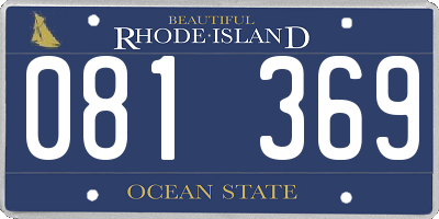 RI license plate 081369