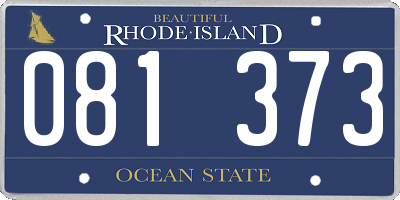 RI license plate 081373