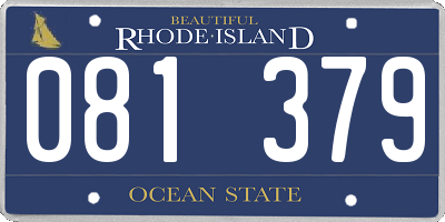 RI license plate 081379
