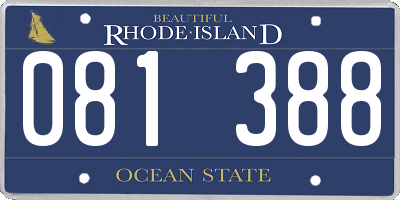RI license plate 081388