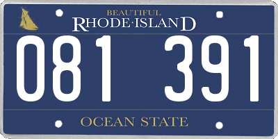RI license plate 081391