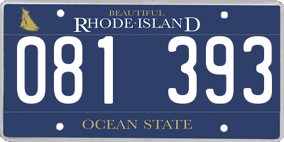 RI license plate 081393