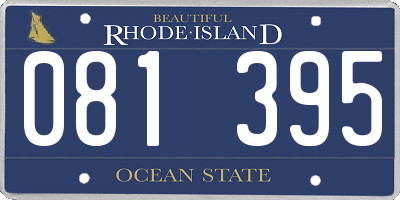 RI license plate 081395
