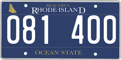 RI license plate 081400