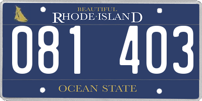 RI license plate 081403
