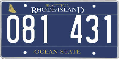 RI license plate 081431