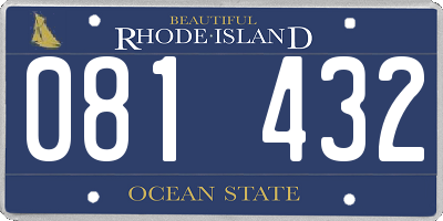 RI license plate 081432
