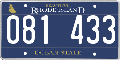 RI license plate 081433