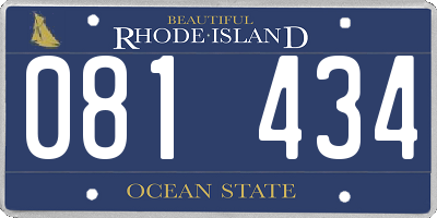 RI license plate 081434