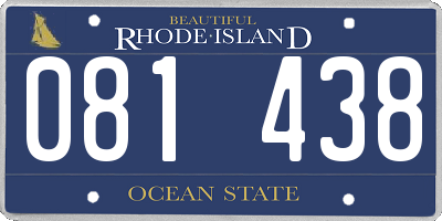 RI license plate 081438