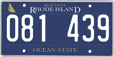 RI license plate 081439