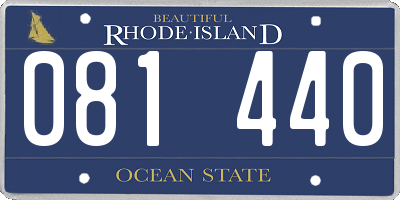 RI license plate 081440