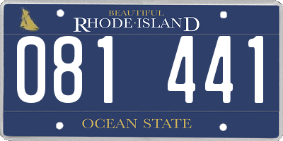RI license plate 081441