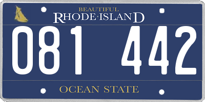 RI license plate 081442
