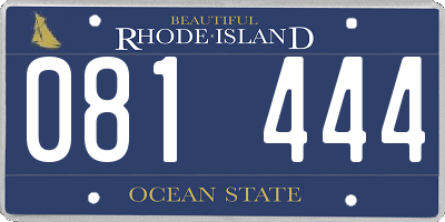 RI license plate 081444