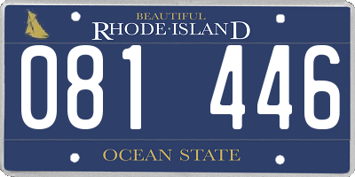 RI license plate 081446