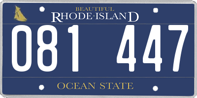 RI license plate 081447