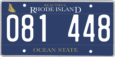 RI license plate 081448