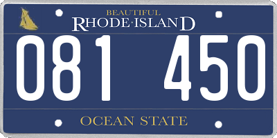 RI license plate 081450