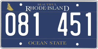 RI license plate 081451