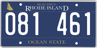 RI license plate 081461