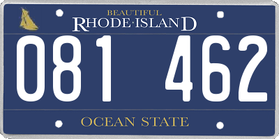 RI license plate 081462