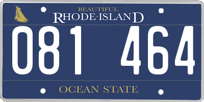 RI license plate 081464