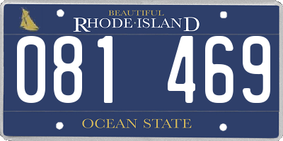 RI license plate 081469