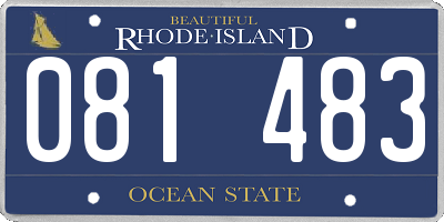 RI license plate 081483