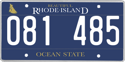 RI license plate 081485