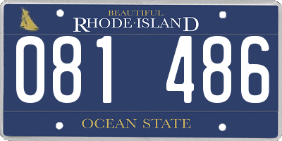 RI license plate 081486