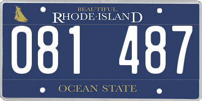 RI license plate 081487