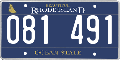 RI license plate 081491