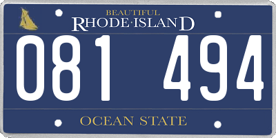 RI license plate 081494