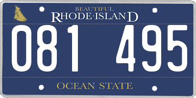 RI license plate 081495