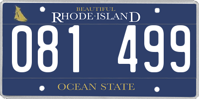 RI license plate 081499
