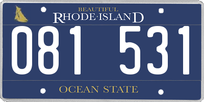 RI license plate 081531