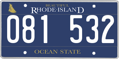RI license plate 081532